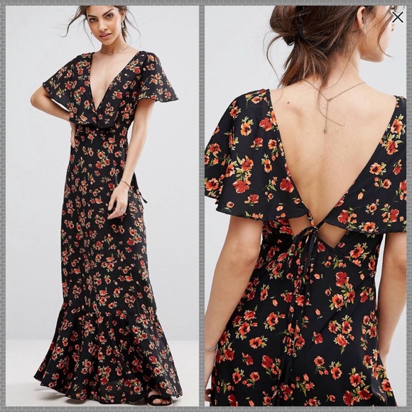 ASOS Dresses & Skirts - 1 LEFT! NWT floral print open back maxi dress
